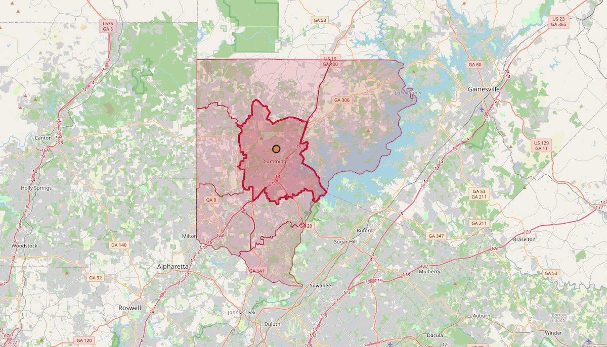 Find Forsyth County school zones and election districts by address