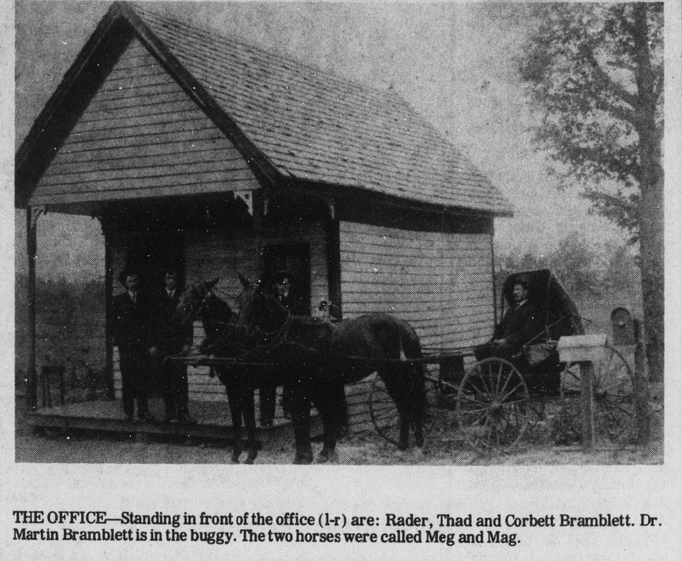 Bramblett Office with horse carriage.